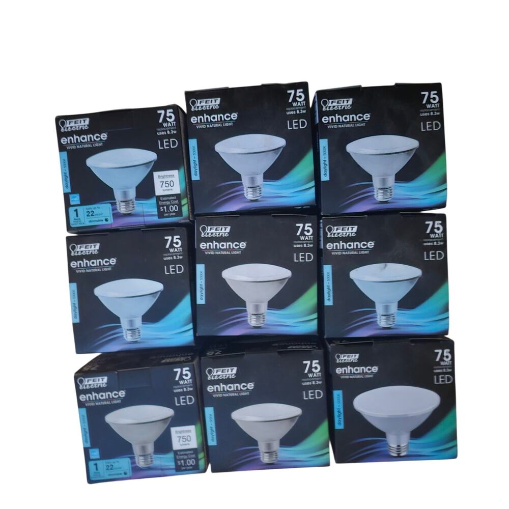 75 watt LED Light Bulbs (9 bulbs) flood light